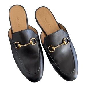 Gucci Women's Black Princetown Horsebit Mule